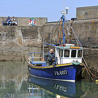 Buy canvas prints of Fishing Boat in Pennan Harbour, Scotland by Arterra 