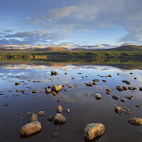 Buy canvas prints of Loch Morlich and Cairngorm Mountains by Arterra 