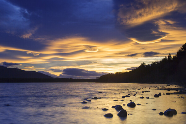 Loch Morlich at Sunset, Scotland Picture Board by Arterra 