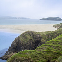 Buy canvas prints of Sandbar in the Mist from St Ninian's Isle, Shetlan by Arterra 