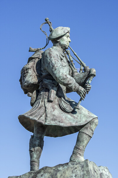 Bill Millin Statue on Sword Beach, Normandy Picture Board by Arterra 