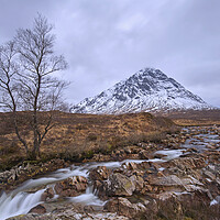 Buy canvas prints of River Coupall and Buachaille Etive Mòr in Winter by Arterra 