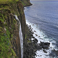Buy canvas prints of Mealt Waterfall at Kilt Rock, Isle of Skye by Arterra 