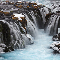 Buy canvas prints of Bruarfoss Waterfall in Winter, Iceland by Arterra 