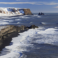 Buy canvas prints of Reynisdrangar in Winter, Iceland by Arterra 
