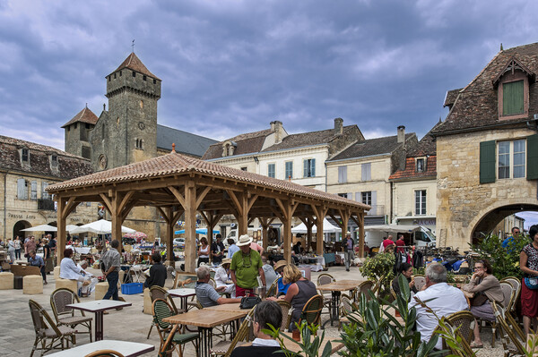 Market at Beaumont-du-Périgord, France Picture Board by Arterra 