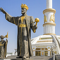 Buy canvas prints of Independence Monument, Ashgabat, Turkmenistan by Arterra 