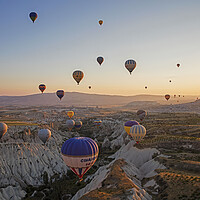 Buy canvas prints of Ballooning in Cappadocia, Turkey by Arterra 