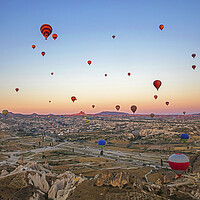 Buy canvas prints of Balloons over Cappadocia, Turkey by Arterra 