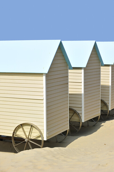 Belle Epoque Beach Huts on Wheels Picture Board by Arterra 