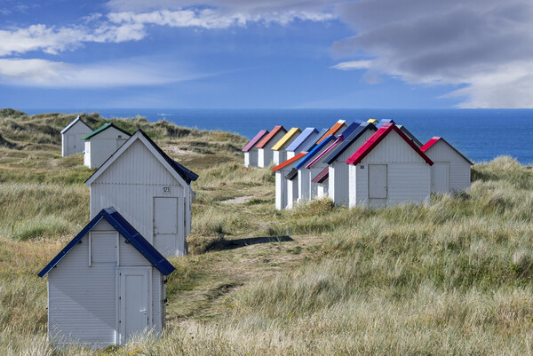 Beach Huts in Gouville-sur-Mer, Normandy Picture Board by Arterra 
