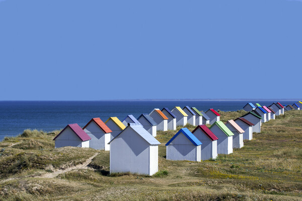 Colorful Beach Huts Picture Board by Arterra 