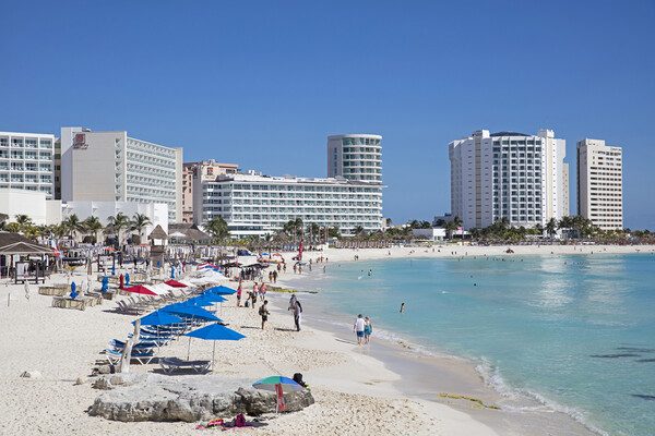 Beach at Cancun in Quintana Roo, Yucatan, Mexico Picture Board by Arterra 