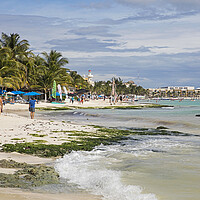 Buy canvas prints of Beach at Playa Del Carmen, Riviera Maya, Yucatan, Mexico by Arterra 