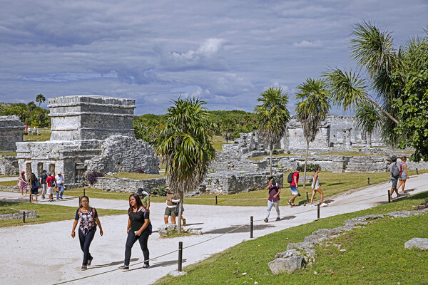 Mayan Temples at Tulum, Yucatan, Mexico Picture Board by Arterra 