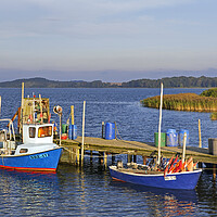 Buy canvas prints of Fishing Boats at Neu Reddevitz, Germany by Arterra 