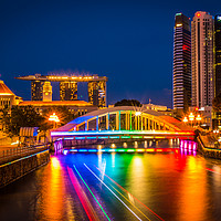 Buy canvas prints of Lights Show, Singapore  by Jordan Sapey