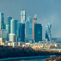 Buy canvas prints of Business center Moscow-city by Valerii Soloviov