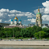 Buy canvas prints of Domes of the Novospassky monastery. by Valerii Soloviov