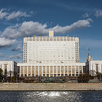 Buy canvas prints of The house of the government of the Russia. by Valerii Soloviov
