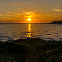 Buy canvas prints of Woolacombe Sunset by Ben Kirby