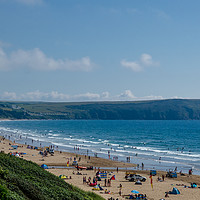 Buy canvas prints of Sunny Woolacombe Beach by Ben Kirby
