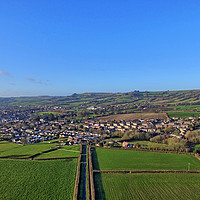 Buy canvas prints of Beaminster In Dorset (Air View) by Philip Gough