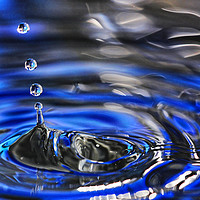 Buy canvas prints of Droplets in Blue by Philip Gough
