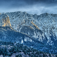 Buy canvas prints of Winter landscape with rocky mountains by Ragnar Lothbrok