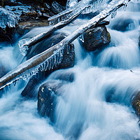 Buy canvas prints of Frozen creek in winter by Ragnar Lothbrok