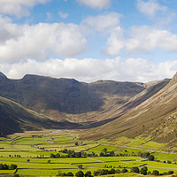Buy canvas prints of Langdale fell and pikes panorama by Joseph Clemson