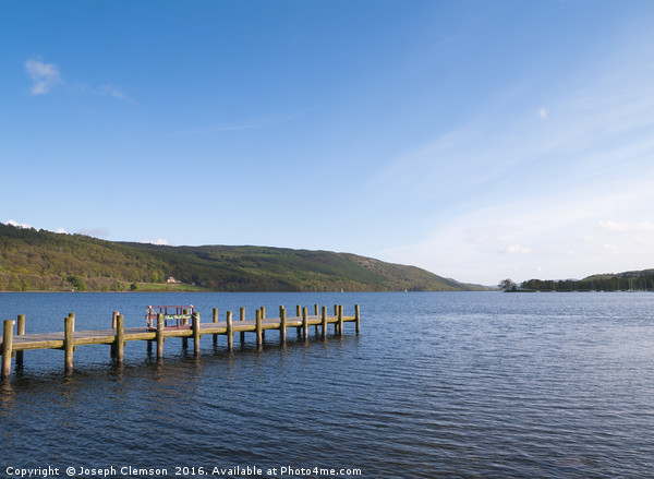 Jetty on Coniston Water Picture Board by Joseph Clemson