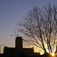 Buy canvas prints of Liverpool Anglican Cathedral at sunrise by Joseph Clemson