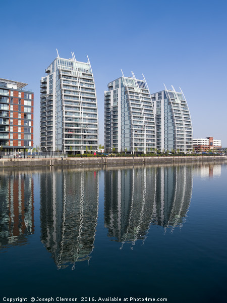 NV Buildings apartments Salford Quays Picture Board by Joseph Clemson