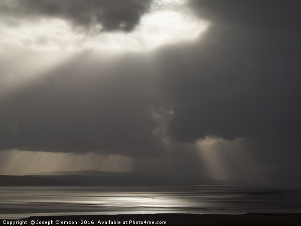 Dramatic storm cloud over Arnside Picture Board by Joseph Clemson