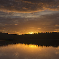 Buy canvas prints of Turton and Entwistle reservoir sunset by Joseph Clemson