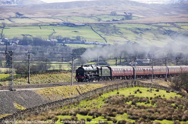 46115 Scots Guardsman on Winter Cumbrian Express Picture Board by Joseph Clemson