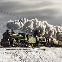 Buy canvas prints of Winter Cumbrian Express passing Tebay by Joseph Clemson