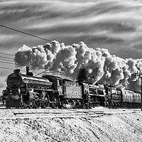 Buy canvas prints of Steam train Winter Cumbrian Mountain Express Tebay by Joseph Clemson