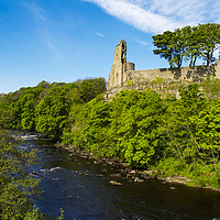 Buy canvas prints of Barnard Castle and River Tees by Joseph Clemson