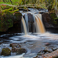 Buy canvas prints of Cascading Waterfalls in the Brecon Beacons by michael Bryan