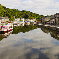 Buy canvas prints of Dinan Port,Brittany ,France by michael Bryan