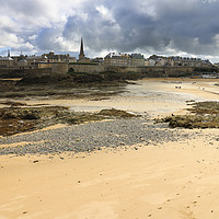 Buy canvas prints of The Walled City of  Saint Malo, by michael Bryan