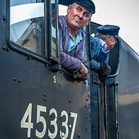 Buy canvas prints of Steam Engine Driver by George Cairns