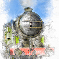 Buy canvas prints of Watercolour Steam Engine by George Cairns