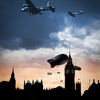 Buy canvas prints of Big Ben in the Blitz by George Cairns