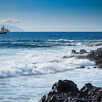 Buy canvas prints of Ship, sea and shore by George Cairns