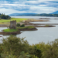 Buy canvas prints of Castle Stalker and Loch Linnhe by George Cairns