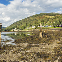 Buy canvas prints of Derelict Pier on Loch Long, Arrochar by George Cairns