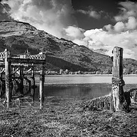 Buy canvas prints of Crumbling Scottish Pier by George Cairns